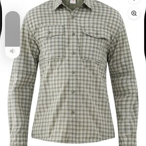 Ozark Trail Men's Light Green Plaid Nylon Upstream Fisherman Shirt